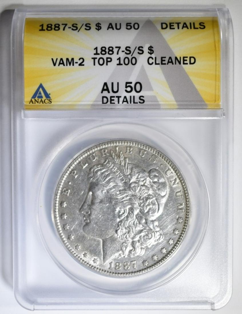 1887-S/S MORGAN DOLLAR ANACS AU-50 DETAILS (1 of 4)
