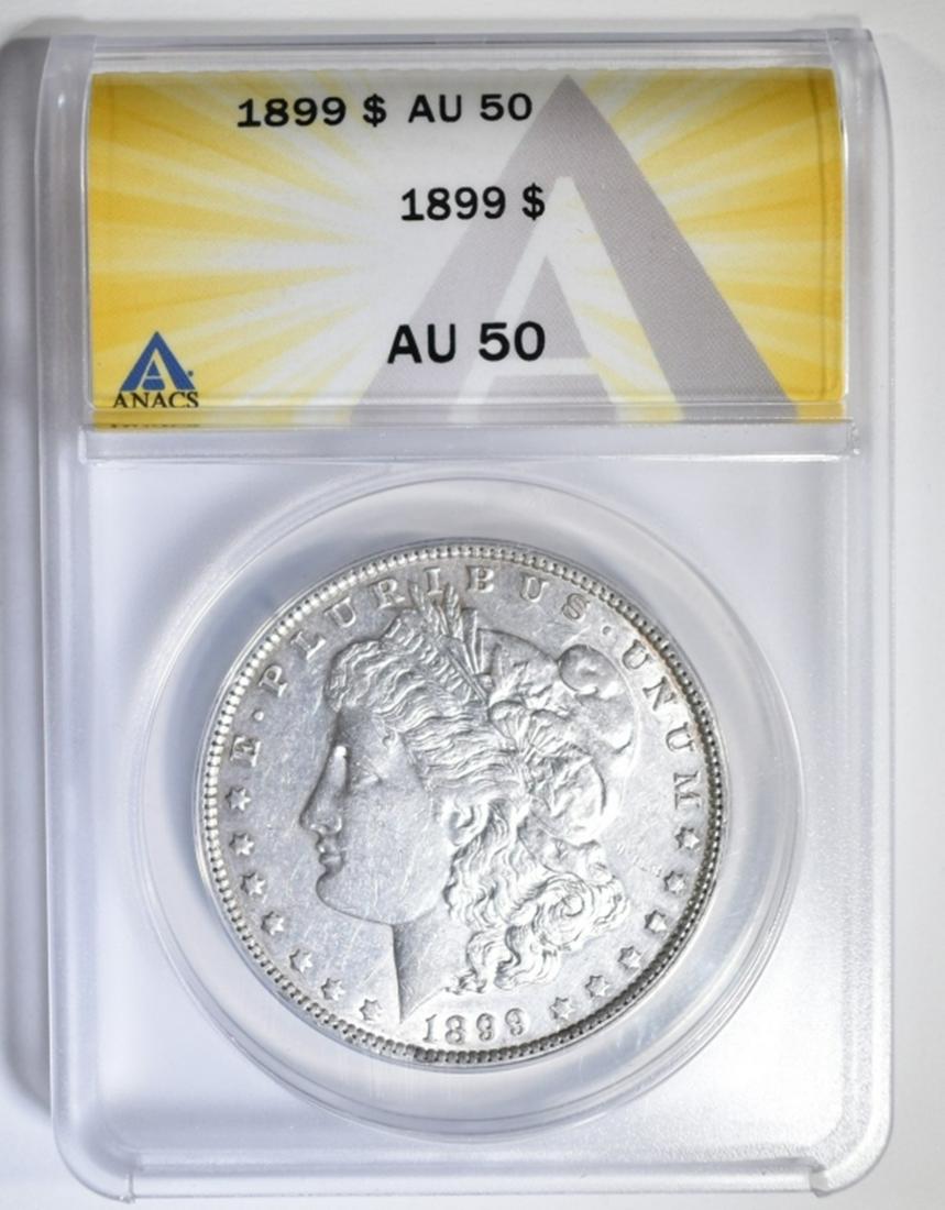 1899 MORGAN DOLLAR ANACS AU-50 (1 of 4)