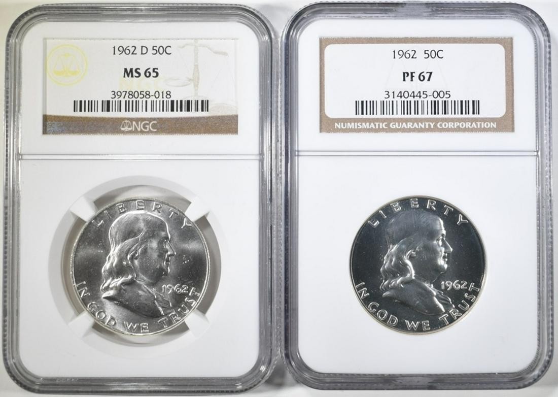 2 NGC GRADED FRANKLIN HALF DOLLARS: (1 of 2)