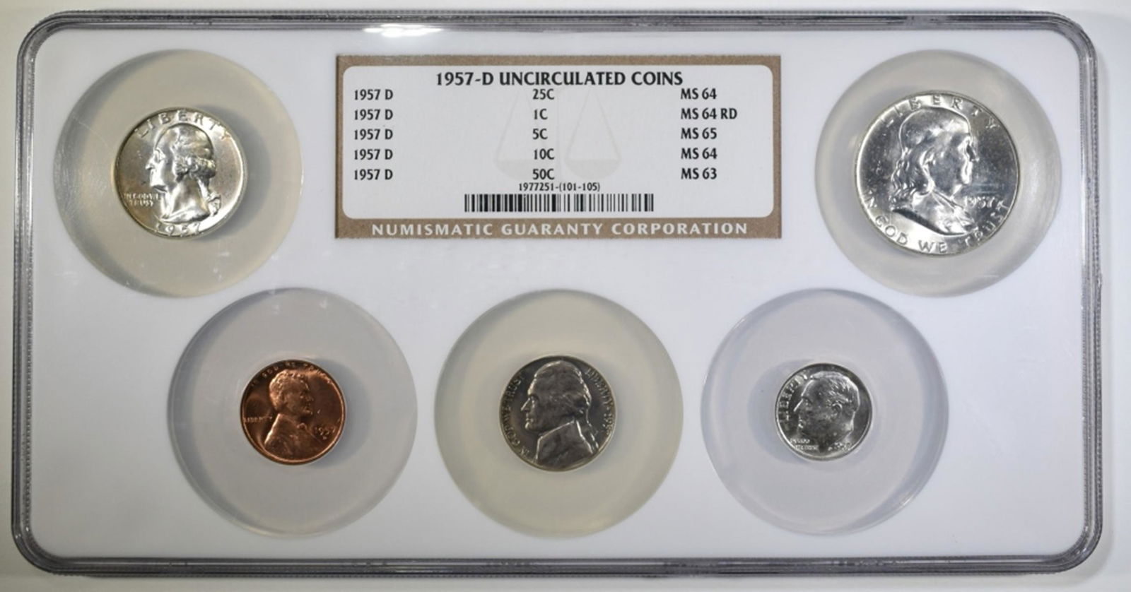 1957-D MINT SET NGC GRADED (1 of 2)