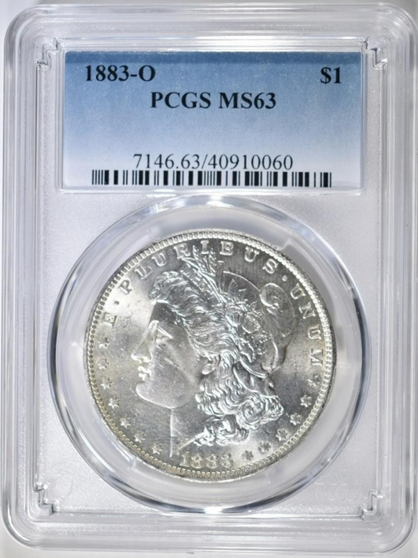 1883-O MORGAN DOLLAR PCGS MS-63: CHECK OUT OUR UPCOMING AUCTIONS ESTIMATE $75 - $100.