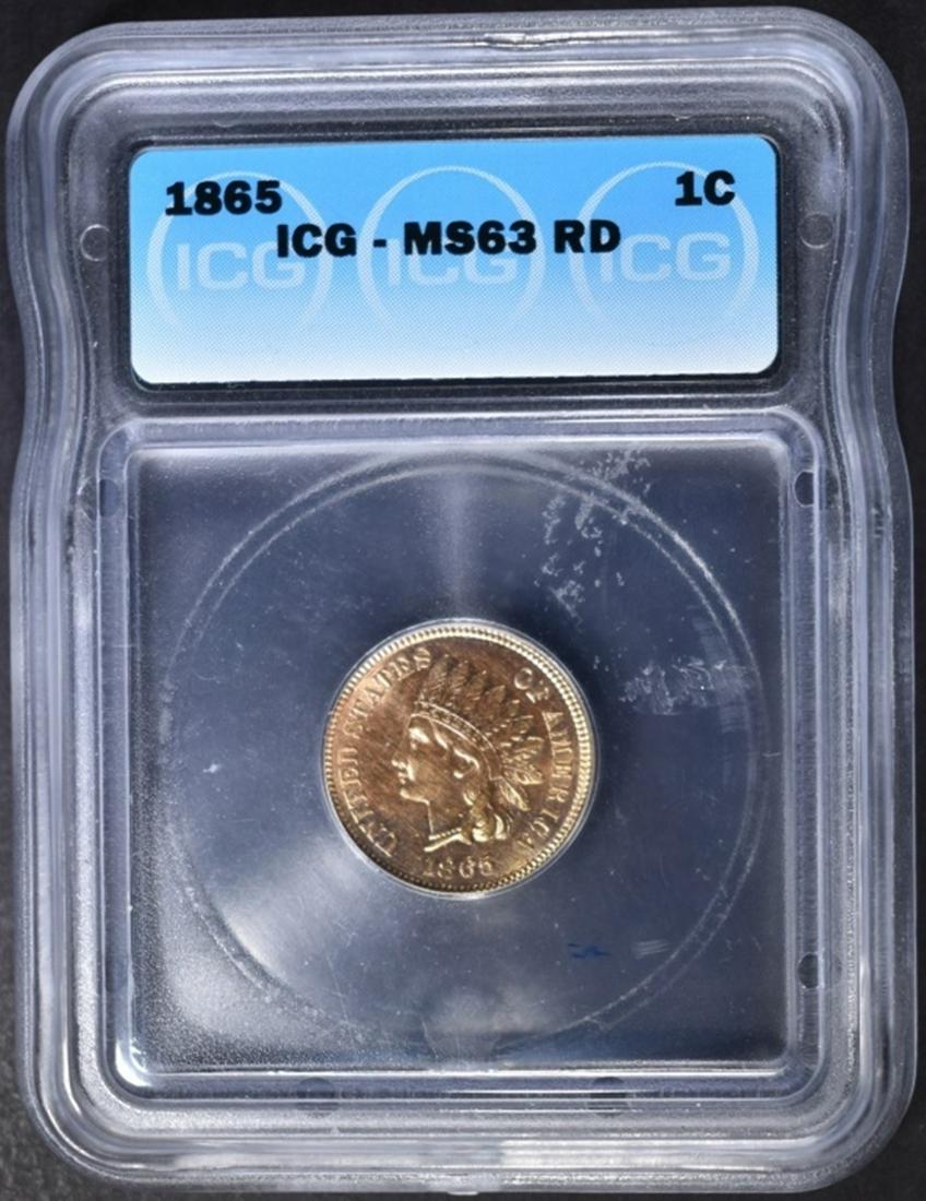 1865 INDIAN CENT  ICG MS-63 RD (1 of 4)