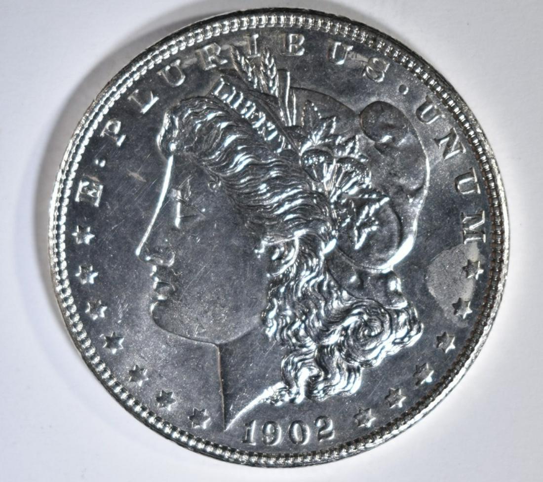 1902 MORGAN DOLLAR GEM BU PL: TOP RATED AUCTION HOUSE ESTIMATE $2000 - $2200.