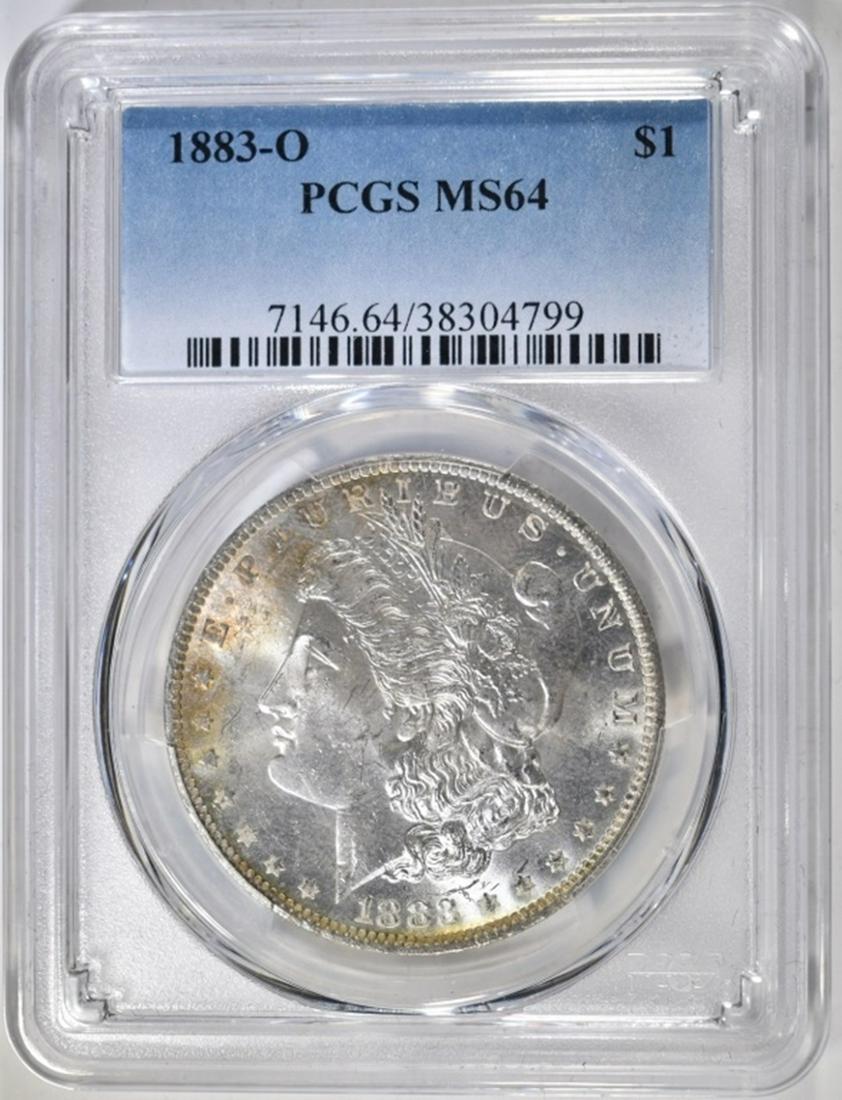 1883-O MORGAN DOLLAR PCGS MS-64: LEADERS IN ON-LINE AUCTIONS ESTIMATE $100 - $125.