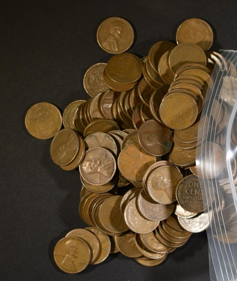 500-MIXED DATE CIRC LINCOLN WHEAT CENTS: TOP RATED AUCTION HOUSE ESTIMATE $90 - $110.