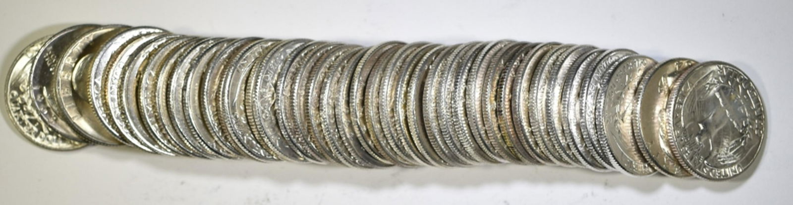 BU ROLL OF 1964 QUARTERS MAY  HAVE P OR D (1 of 2)