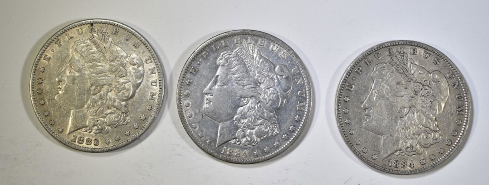 1883, 1884 & 1884-O NICE CIRC MORGAN DOLLARS (1 of 2)