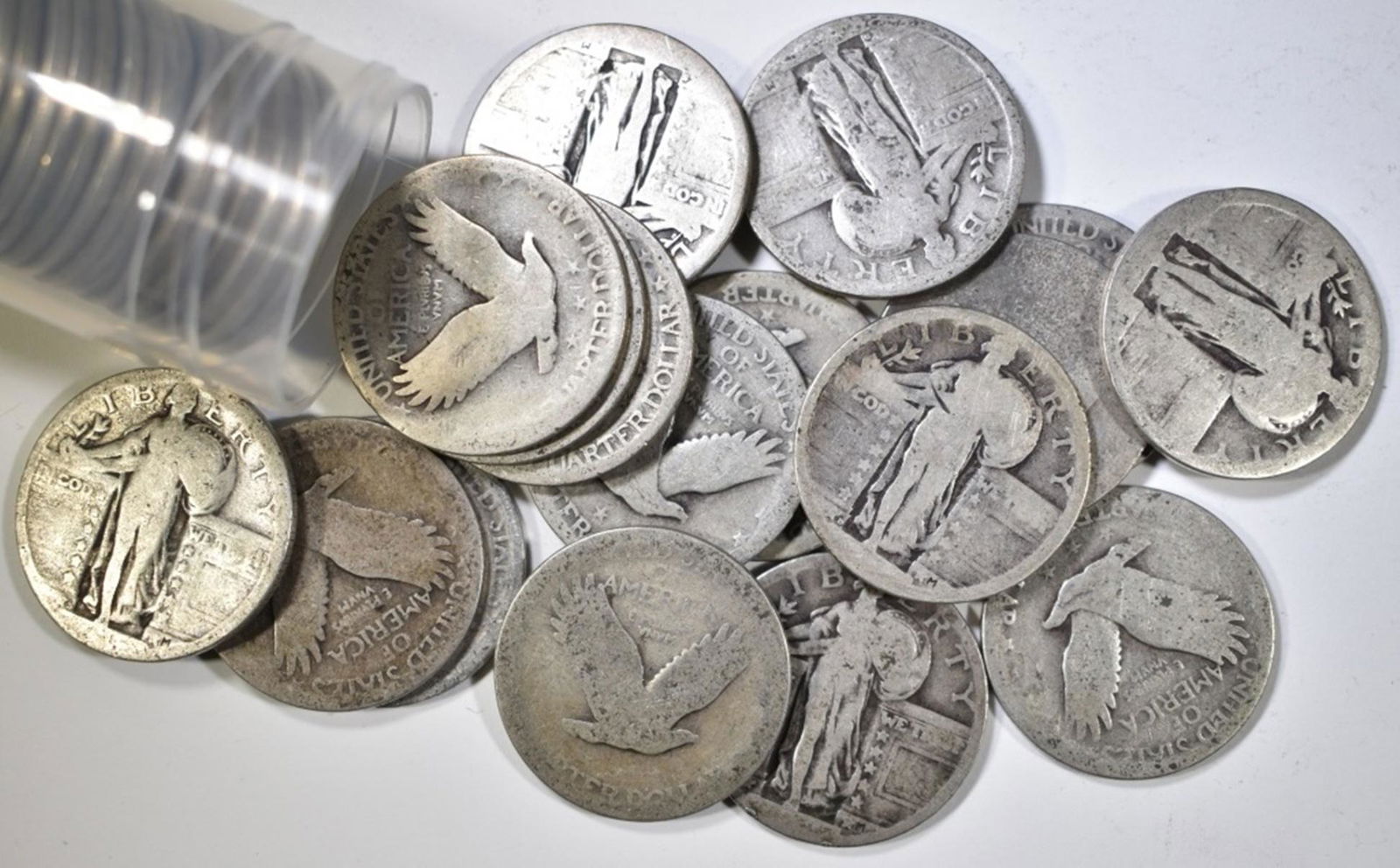 ROLL MIXED DATE STANDING LIBERTY QUARTERS (1 of 2)