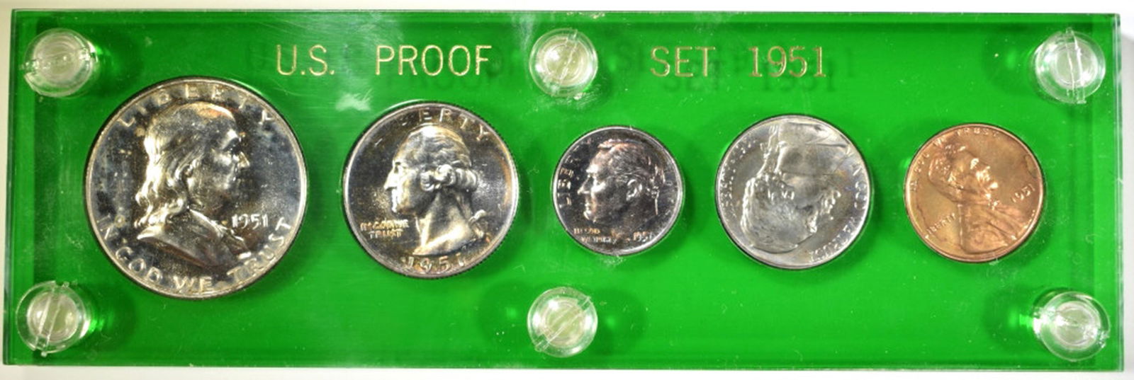 1951 U.S. PROOF SET IN PLASTIC HOLDER (1 of 2)
