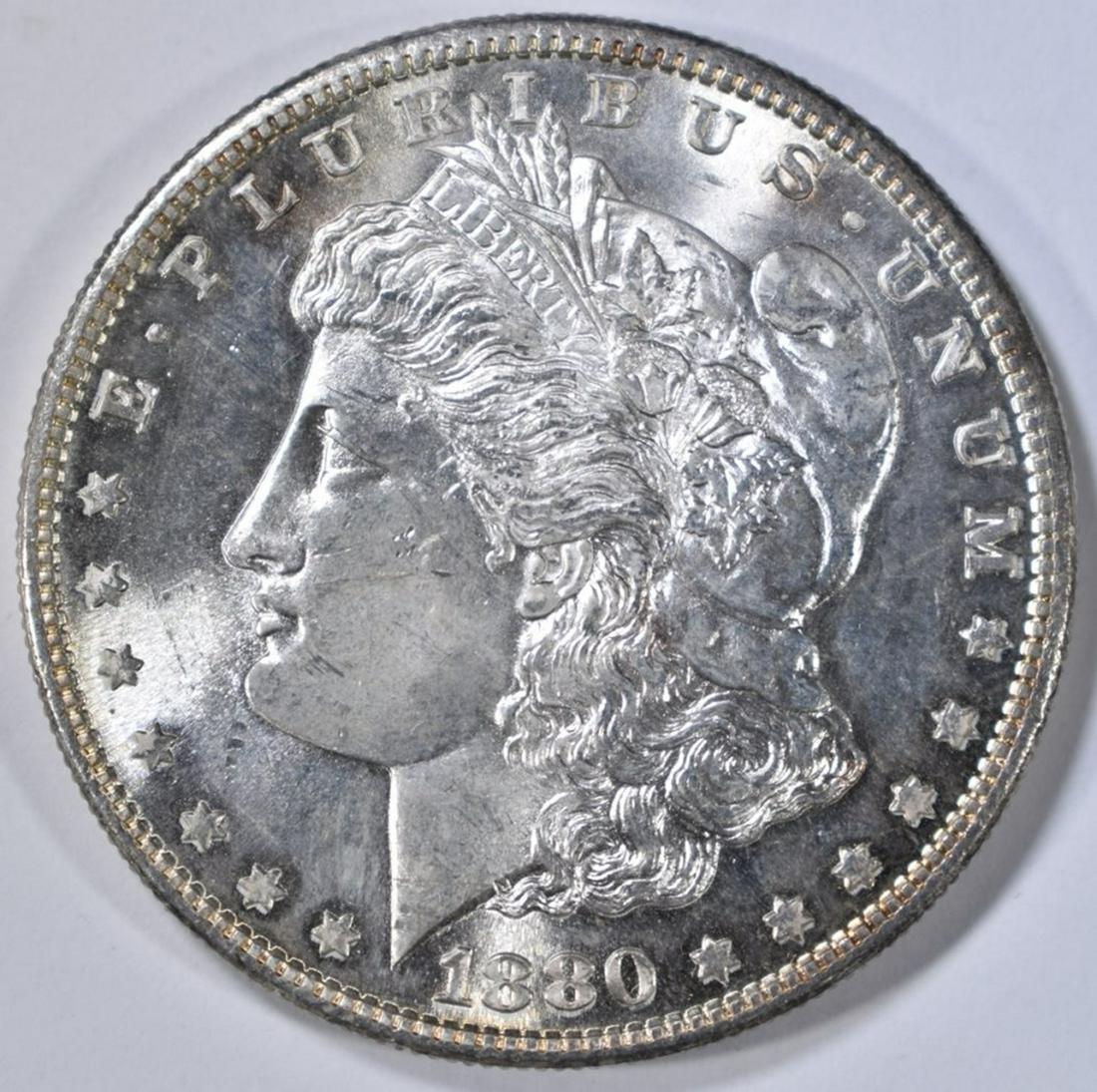 1880-S MORGAN DOLLAR   GEM BU (1 of 2)