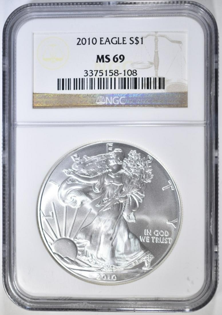 2010 AMERICAN SILVER EAGLE NGC MS-69 (1 of 4)