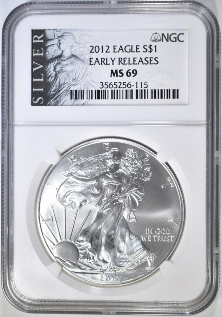 2012 SILVER EAGLE NGC MS-69 EARLY RELEASES (1 of 4)