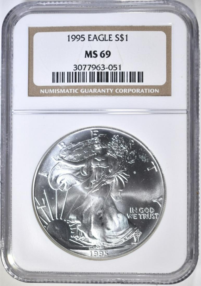 1995 AMERICAN SILVER EAGLE NGC MS-69 (1 of 4)