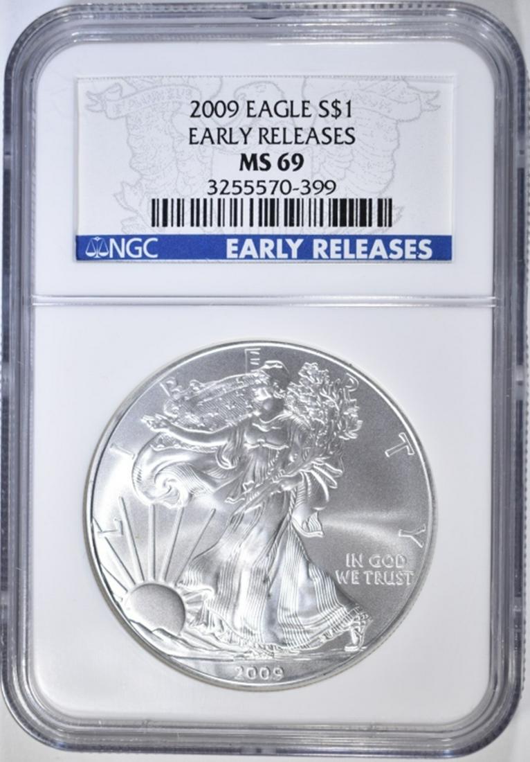 2009 SILVER EAGLE NGC MS-69 EARLY RELEASES (1 of 4)