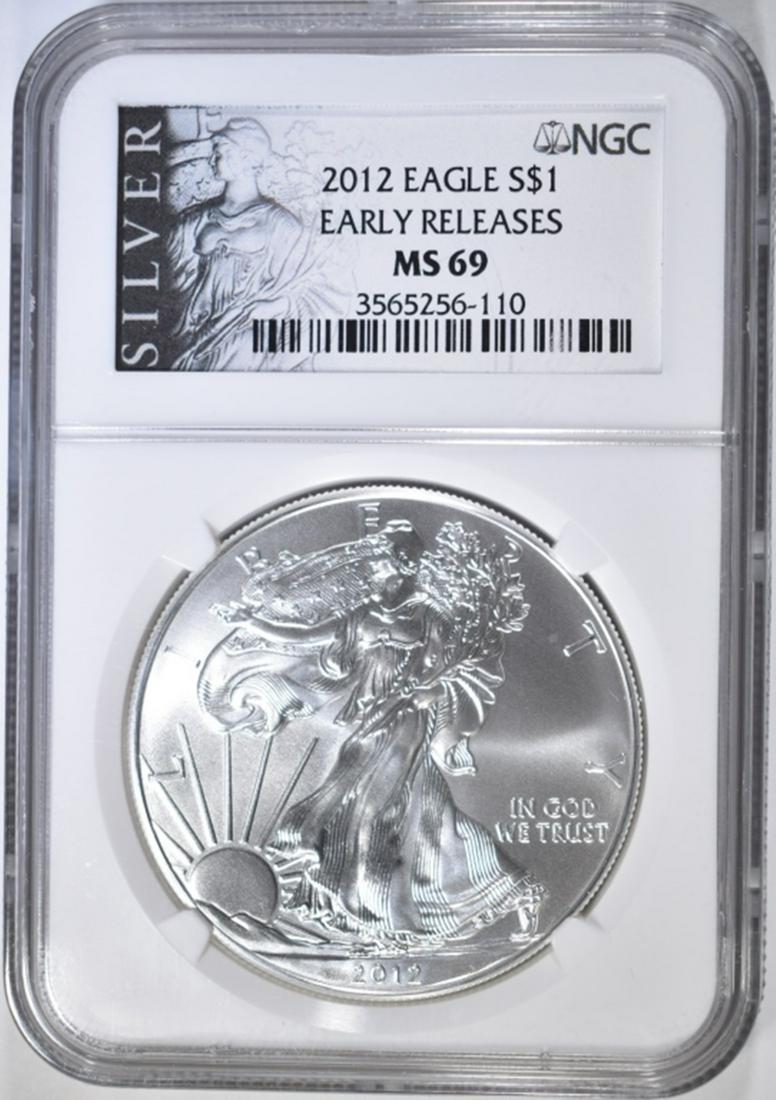2012 SILVER EAGLE NGC MS-69 EARLY RELEASES (1 of 4)