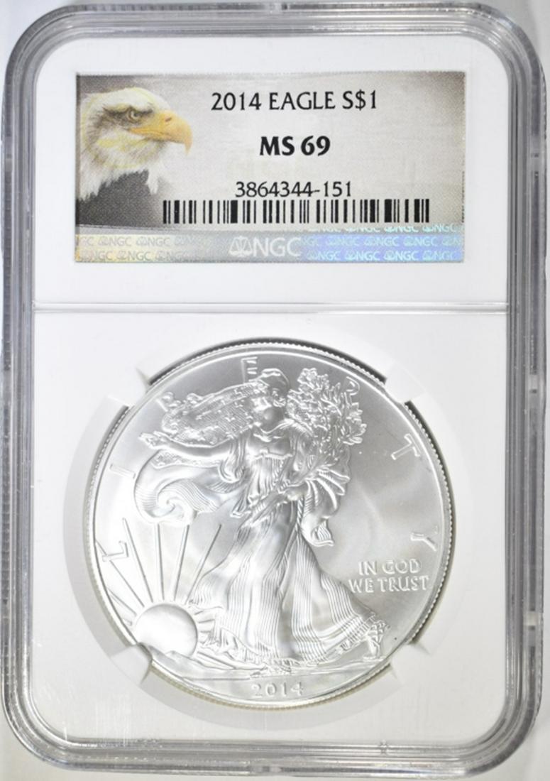 2014 AMERICAN SILVER EAGLE NGC MS-69 (1 of 4)