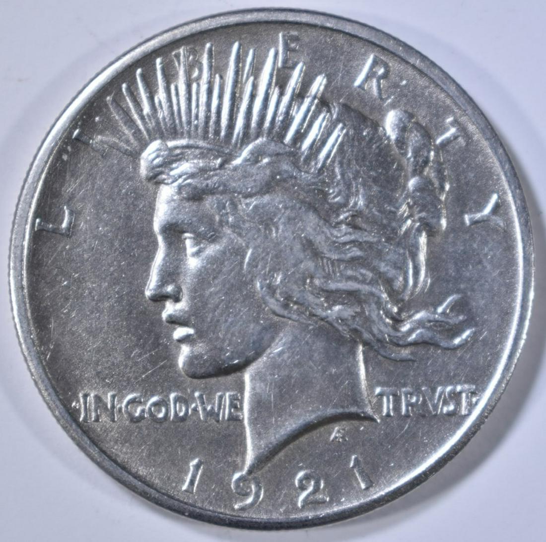 1921 PEACE DOLLAR  AU/BU (1 of 2)
