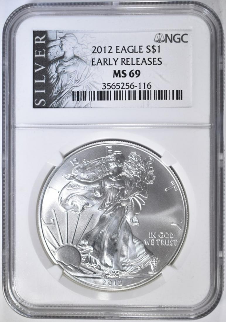2012 SILVER EAGLE NGC MS-69 EARLY RELEASES (1 of 4)