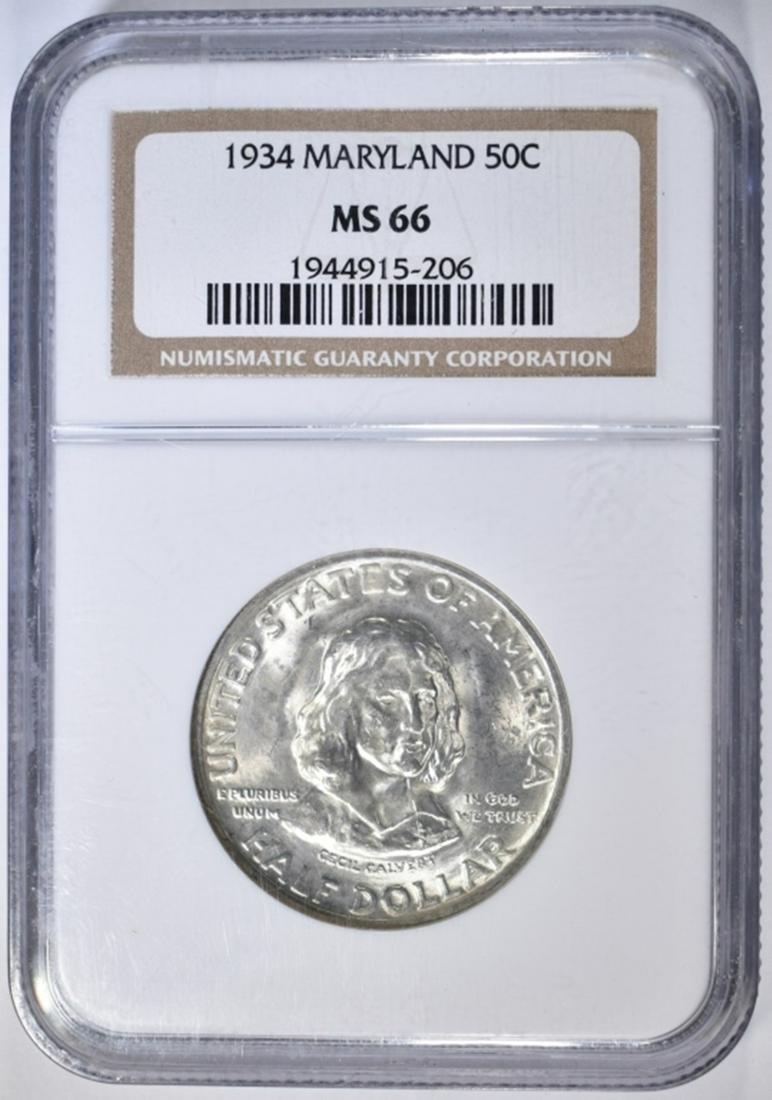 1934 MARYLAND COMMEM HALF DOLLAR NGC MS-66 (1 of 4)