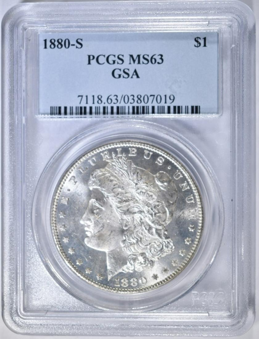 1880-S MORGAN DOLLAR PCGS MS-63 GSA (1 of 4)