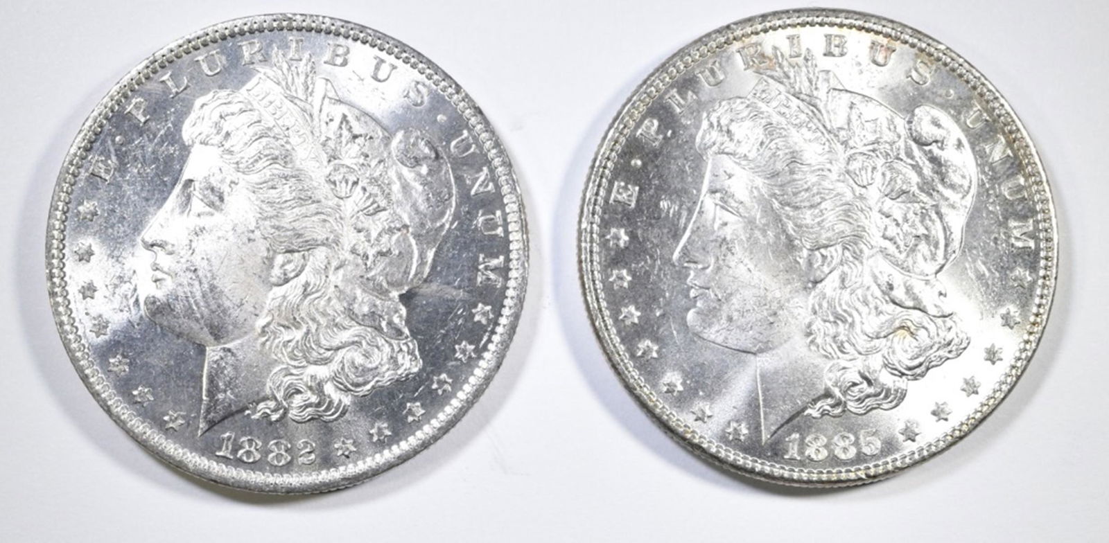 1882-O & 1885 MORGAN DOLLARS CH BU (1 of 2)