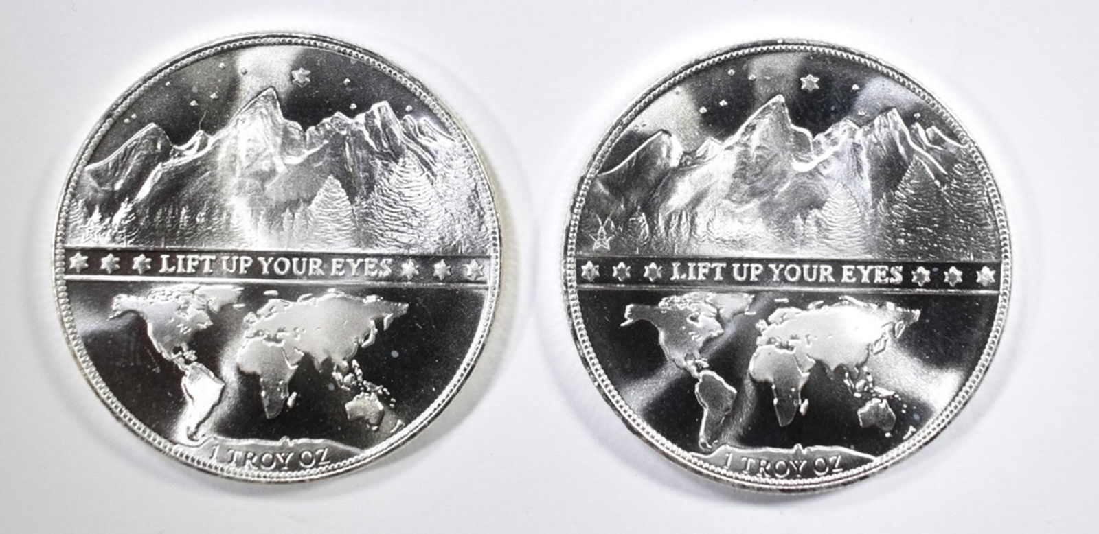 2-ONE OUNCE .999 SILVER "TALENT" ROUNDS (1 of 2)
