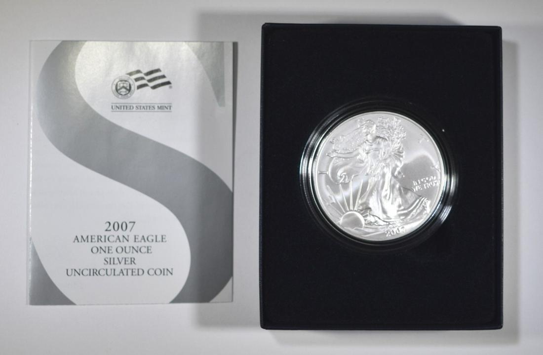 2007-W AMERICAN SILVER EAGLE ORIG BOX/COA (1 of 1)