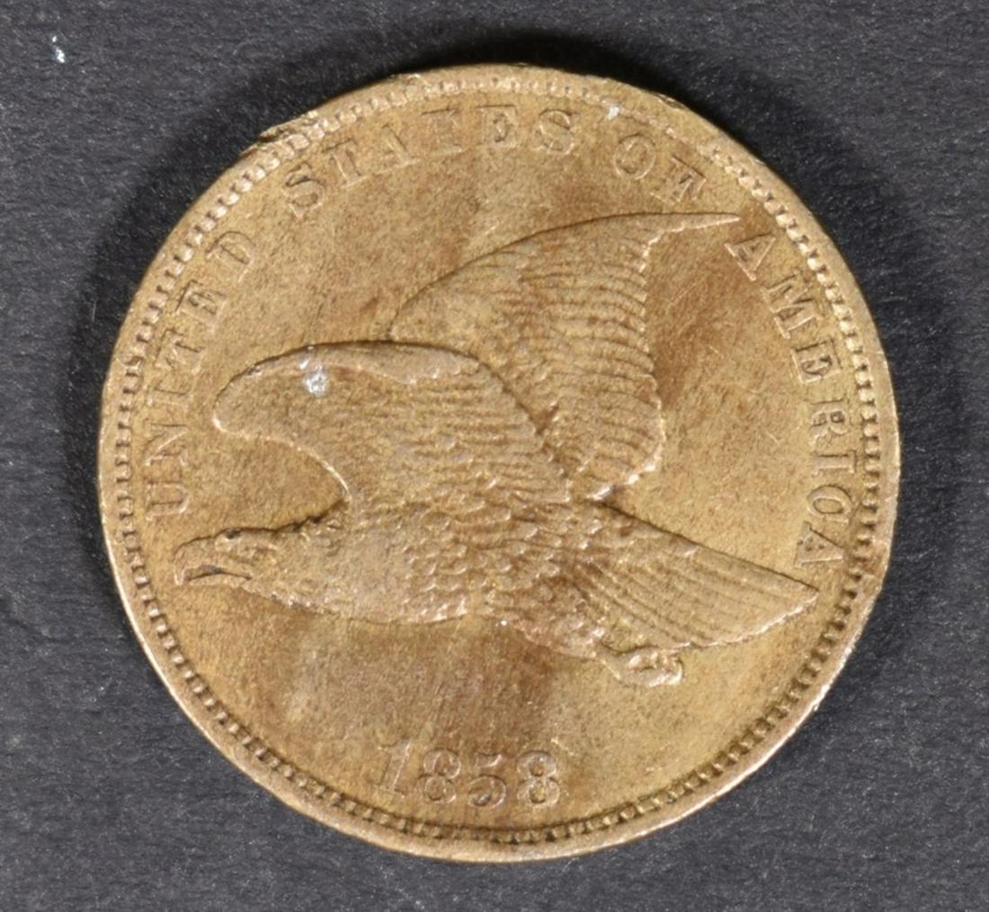 1858 FLYING EAGLE CENT XF/AU (1 of 2)