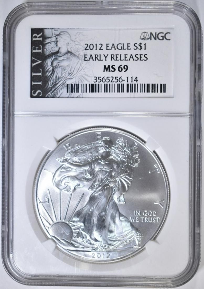 2012 SILVER EAGLE NGC MS-69 EARLY RELEASES (1 of 4)