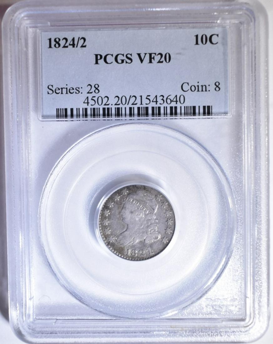 1824/2 BUST DIME  PCGS VF-20 (1 of 4)