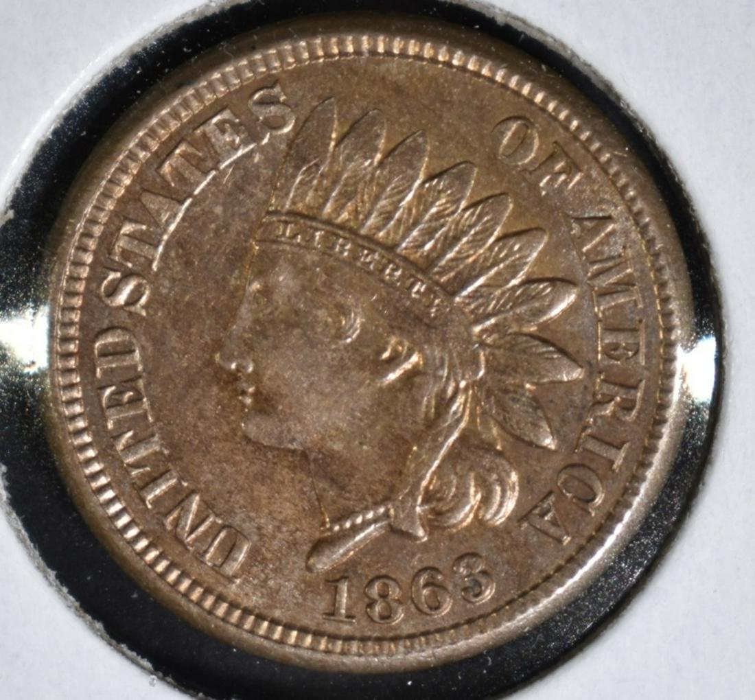 1863 INDIAN HEAD CENT  BU (1 of 2)