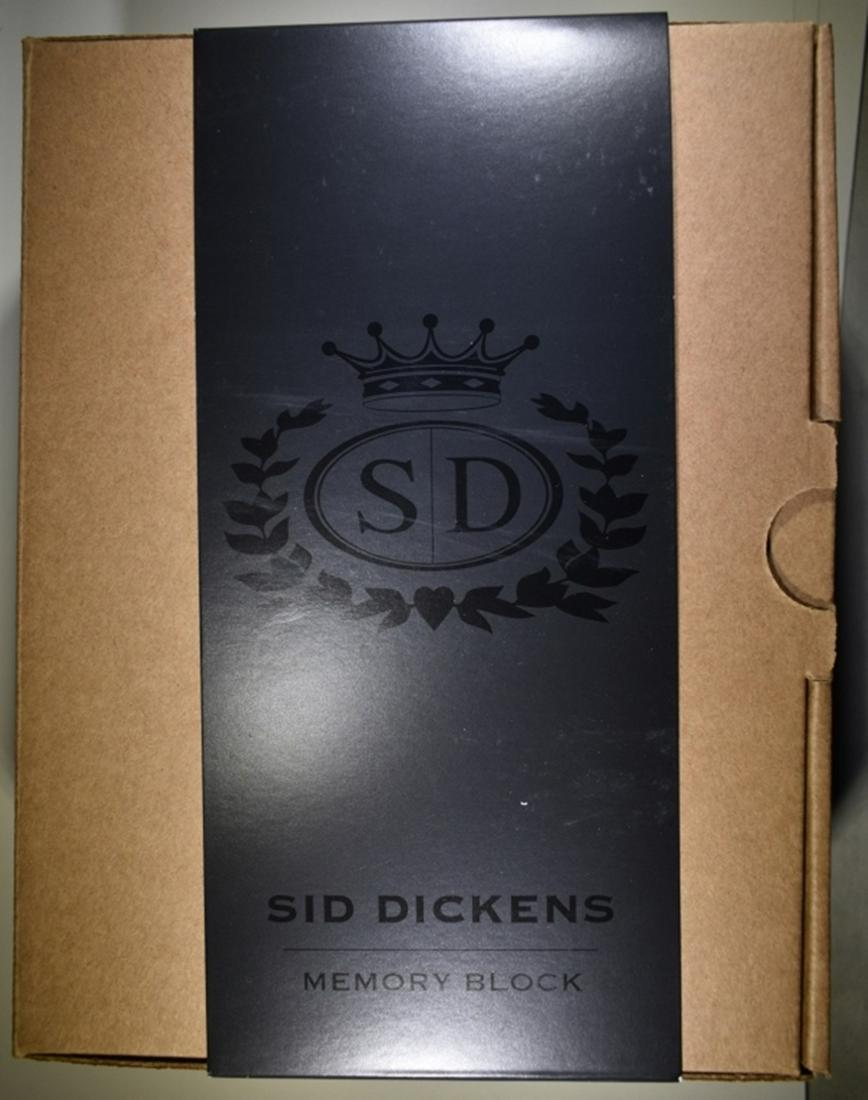 SID DICKENS T-419 CRYPTIC RETIRED MEMORY BLOCK: HAND MADE TILE WITH BOX & SLEEVE ESTIMATE $250 - $275.