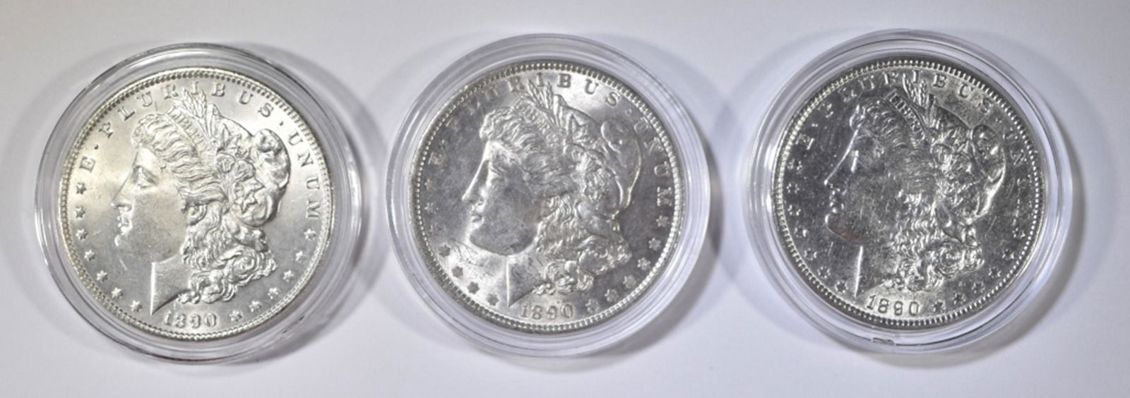 3 UNC 1890 MORGAN DOLLARS (1 of 2)