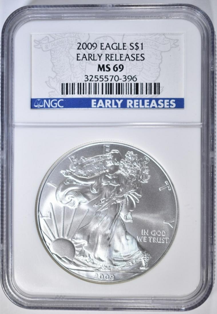 2009 SILVER EAGLE NGC MS-69 EARLY RELEASES (1 of 4)