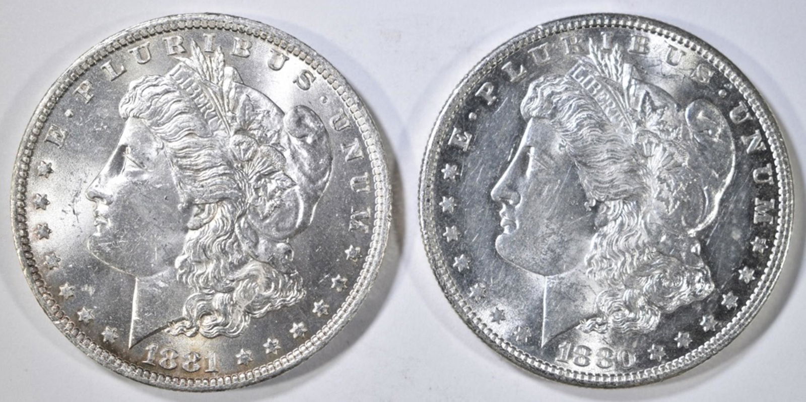 1880-S & 81-O MORGAN DOLLARS CH BU (1 of 2)