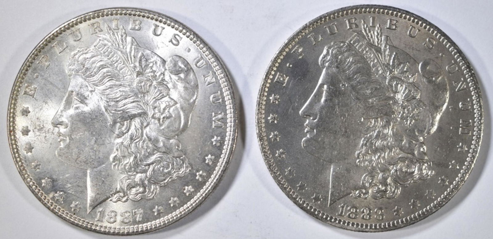 1883-O & 87 MORGAN DOLLARS CH AU (1 of 2)