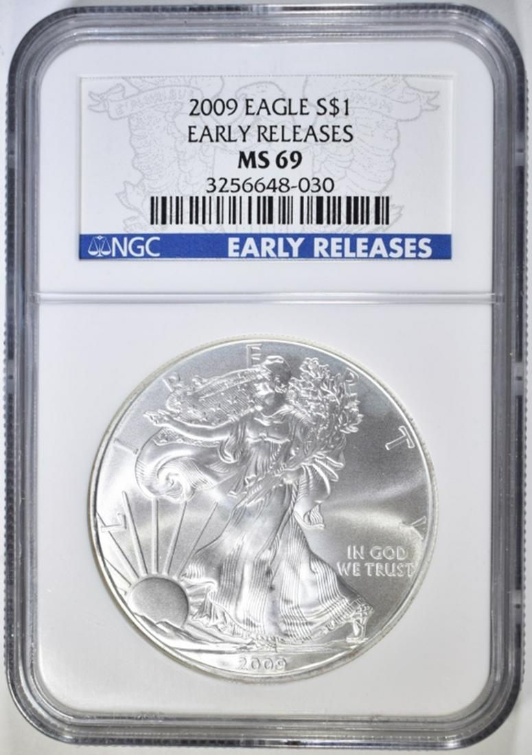 2009 SILVER EAGLE NGC MS-69 EARLY RELEASES (1 of 4)