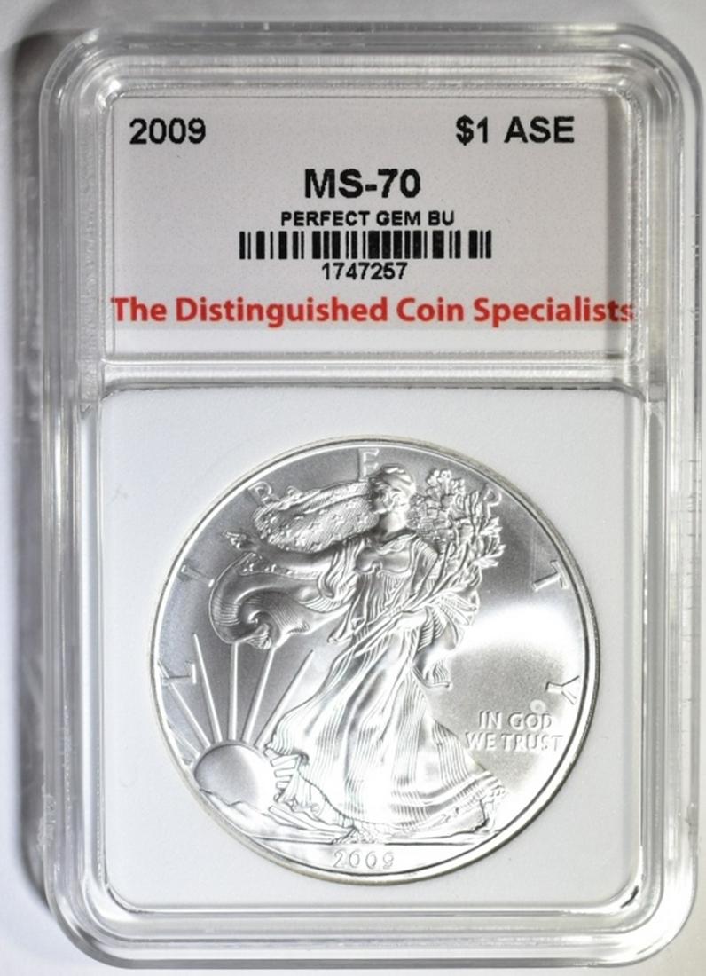 2009 AMERICAN SILVER EAGLE, TDCS PERFECT GEM BU (1 of 4)