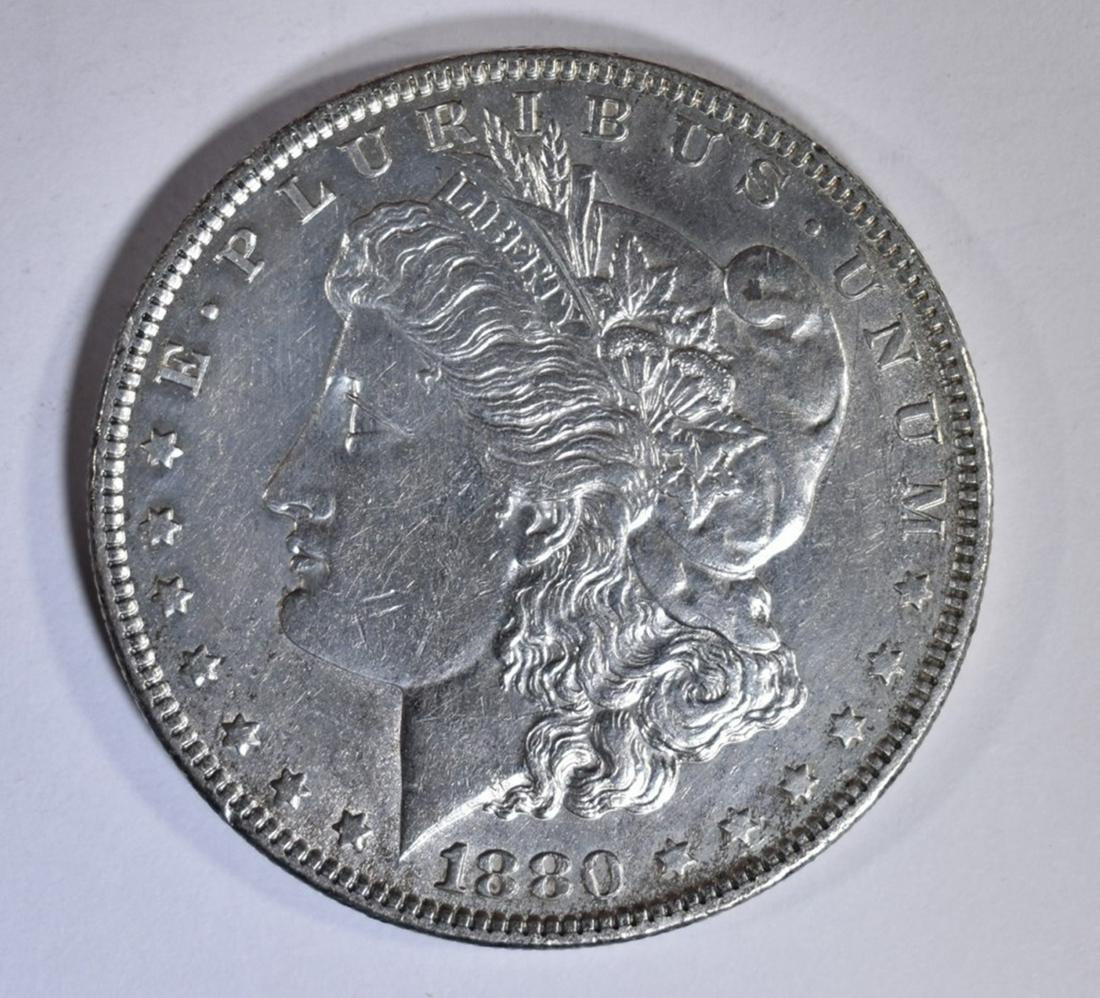 1880-O MORGAN DOLLAR  AU (1 of 2)