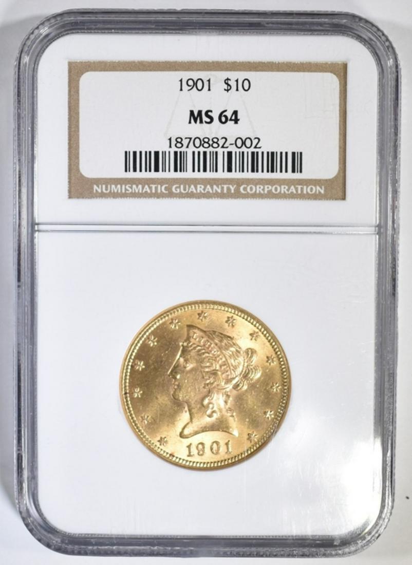1901 $10 GOLD LIBERTY NGC MS-64 (1 of 4)