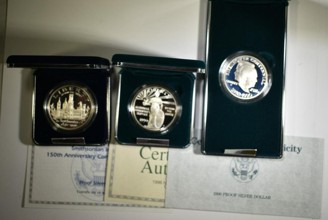 3-MODERN U.S. PROOF COMMEM SILVER DOLLARS (1 of 1)