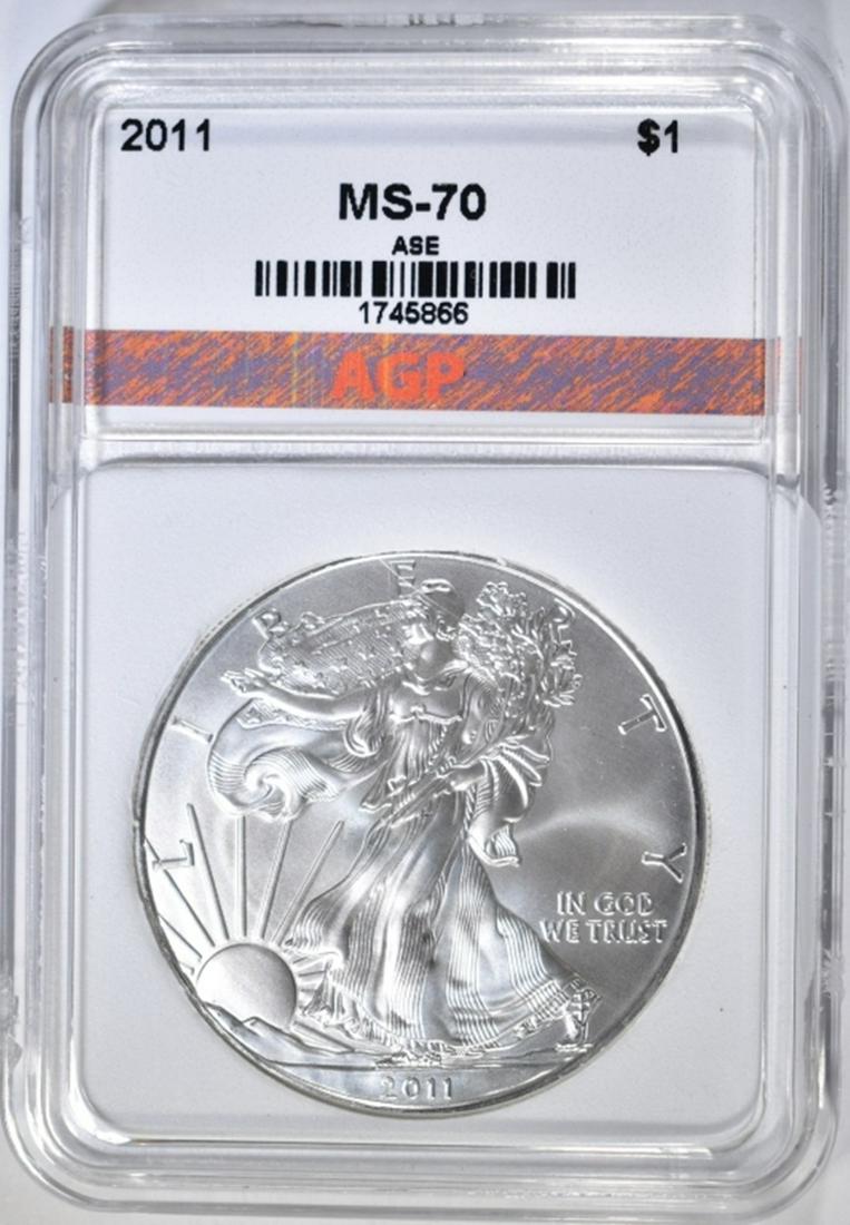 2011 AMERICAN SILVER EAGLE AGP PERFECT GEM BU (1 of 4)