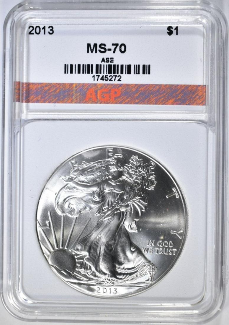 2013 AMERICAN SILVER EAGLE AGP PERFECT GEM BU (1 of 4)