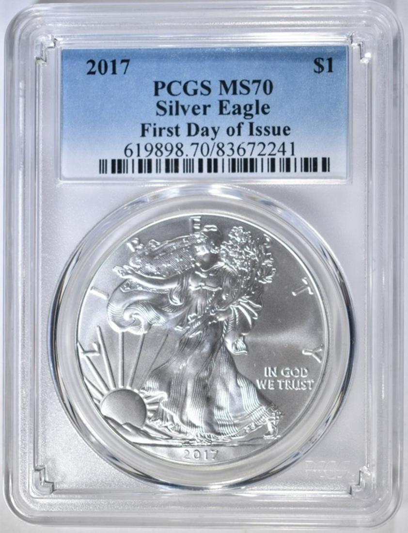 2017  SILVER EAGLE, PCGS MS-70 FIRST DAY ISSUE (1 of 4)