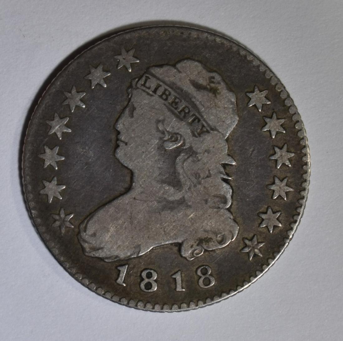 1818 BUST QUARTER  VG (1 of 2)