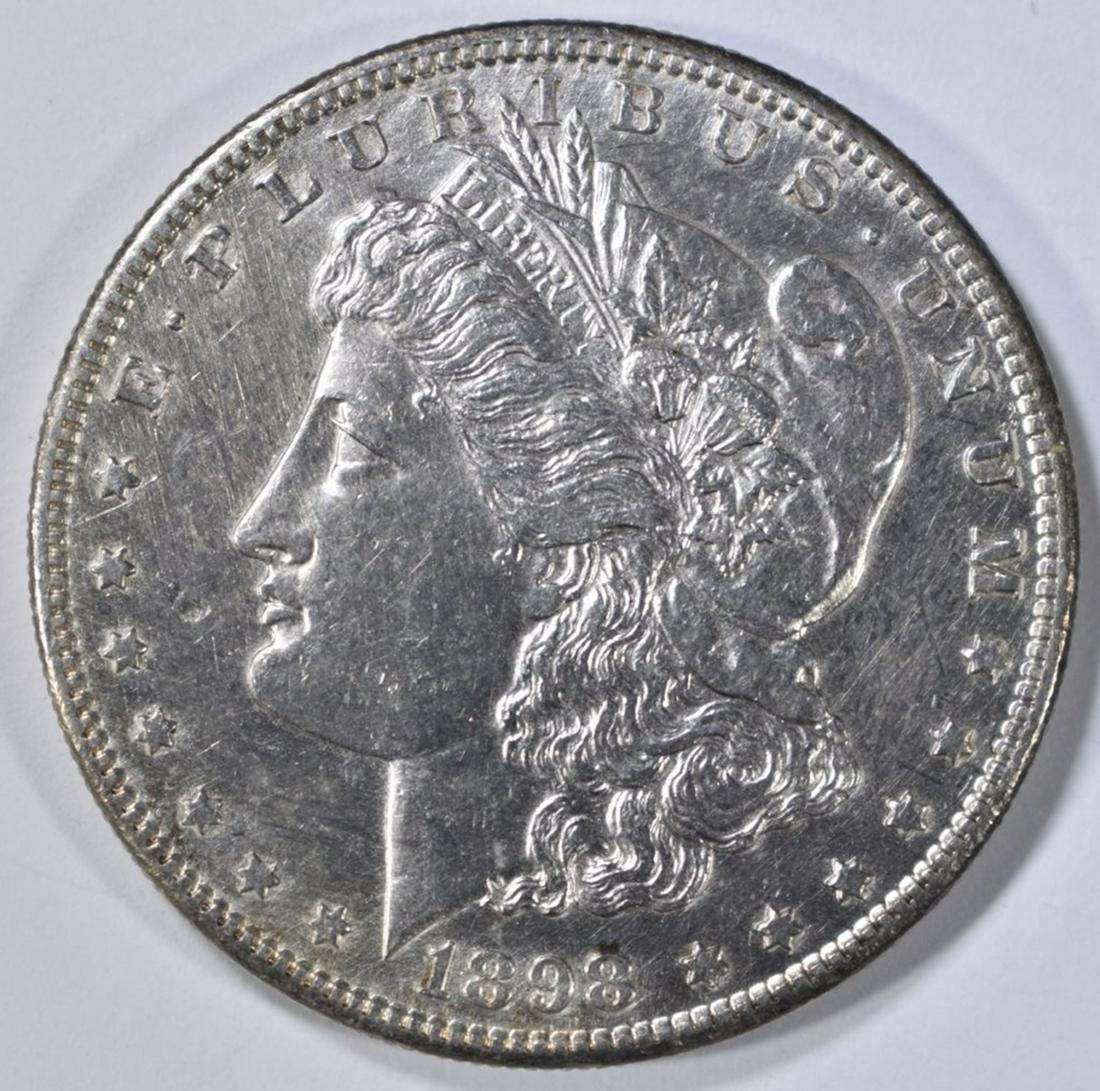 1898-S MORGAN DOLLAR  AU/BU CLEANED (1 of 2)