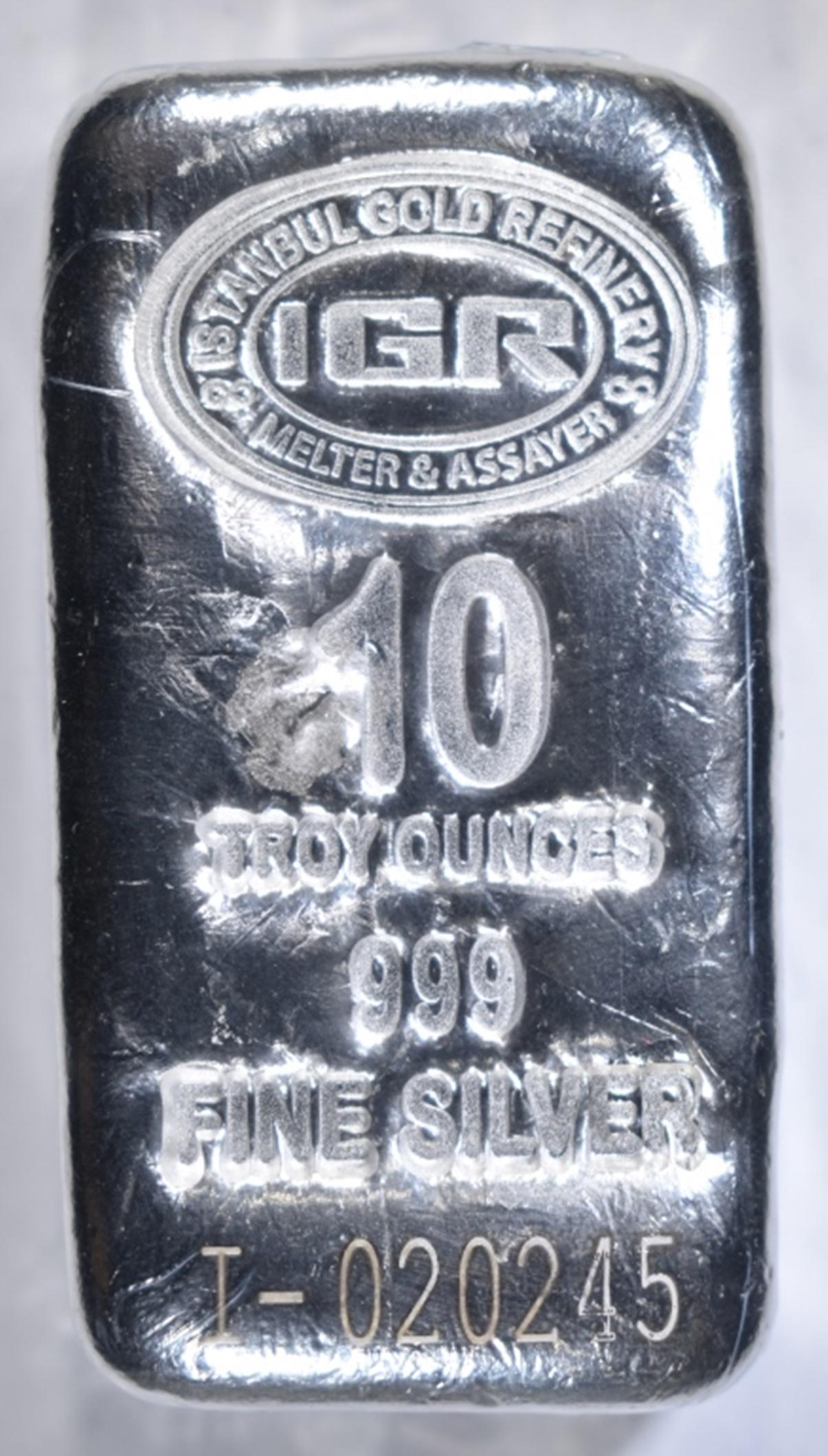 TEN OUNCE .999 SILVER BAR (1 of 2)