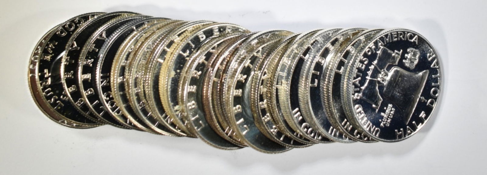 ROLL OF GEM PROOF 1963 FRANKLIN HALF DOLLARS (1 of 2)