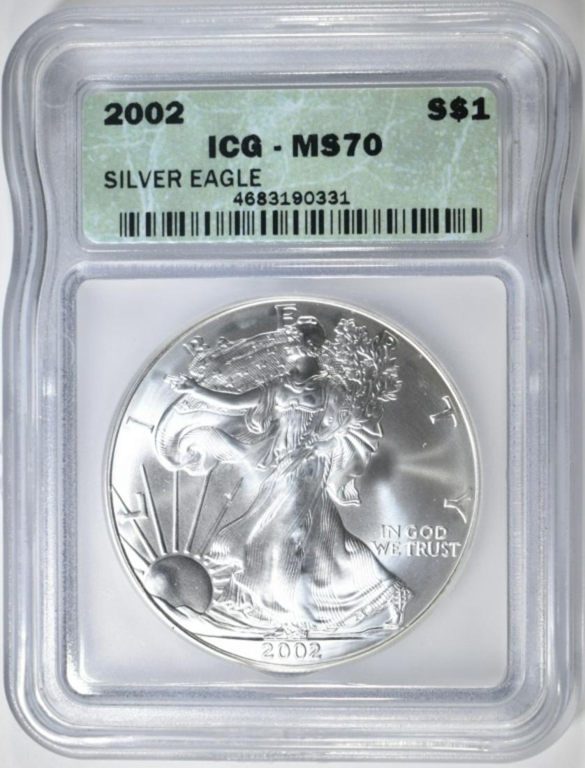 2002 AMERICAN SILVER EAGLE ICG MS-70 (1 of 4)