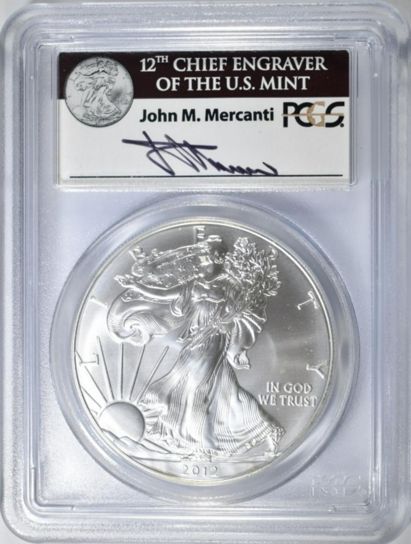2012-(S) SILVER EAGLE PCGS MS-70 MERCANTI (1 of 4)